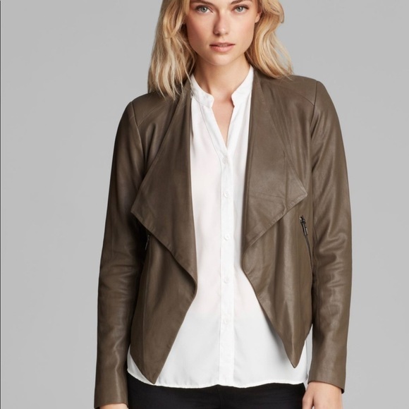 BB Dakota Jackets & Blazers - 🌟HP🌟BB Dakota XS soft Leather Taupe open Drape